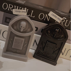Skull Tombstone Candle for Camping, Hiking, and Parties