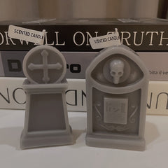 Skull Tombstone Candle for Camping, Hiking, and Parties