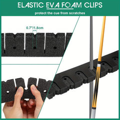 6 Pool Cue Rack Wall Mounted Table Sticks Billiard Accessories