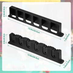 6 Pool Cue Rack Wall Mounted Table Sticks Billiard Accessories