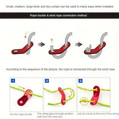 10pcs Stainless Steel Rope Fixing Buckles for Camping