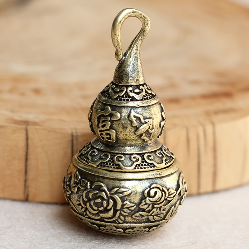 Pure Copper Gourd Pendant Fengshui Keychain Ornament