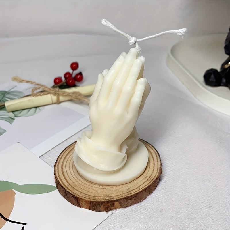 Prayer Shaped Scented Candle Table Photo Prop for Family Room Decoration