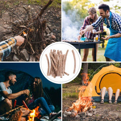 10pcs Natural Fire Starter Rope Wicks for Camping Survival Tool