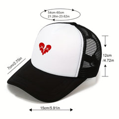 Love Print Baseball Cap Outdoor Sports Hip Hop Cap Adjustable Hat