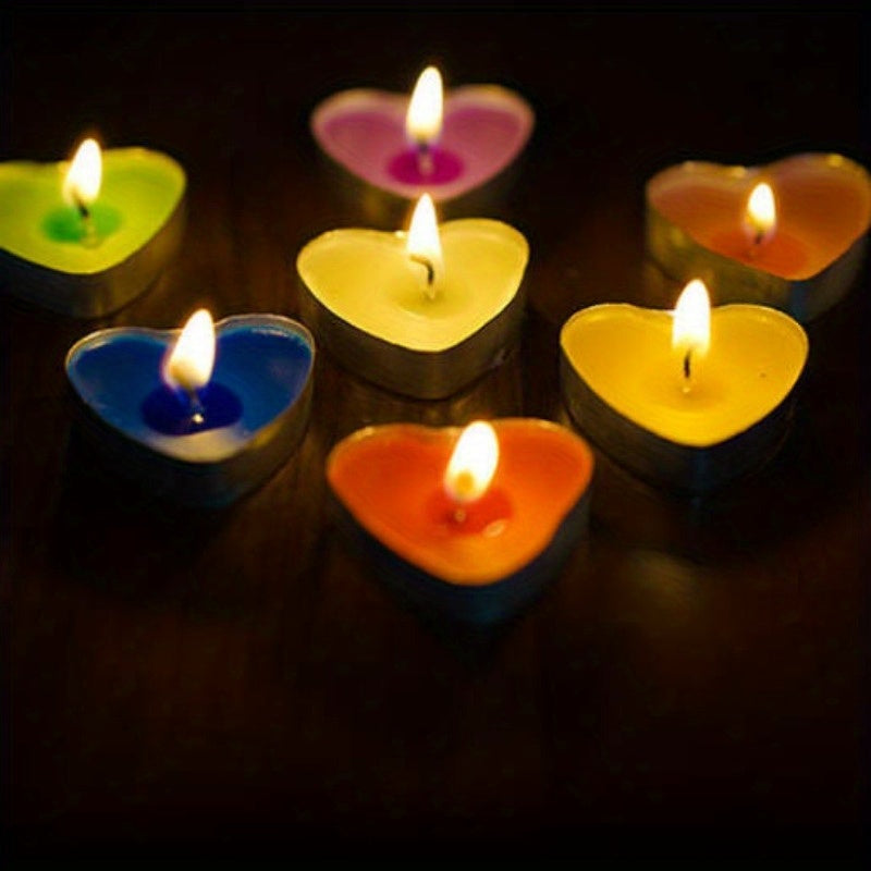 50pcs Heart Confessions Candle For Birthday Proposal