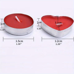 50pcs Heart Confessions Candle For Birthday Proposal