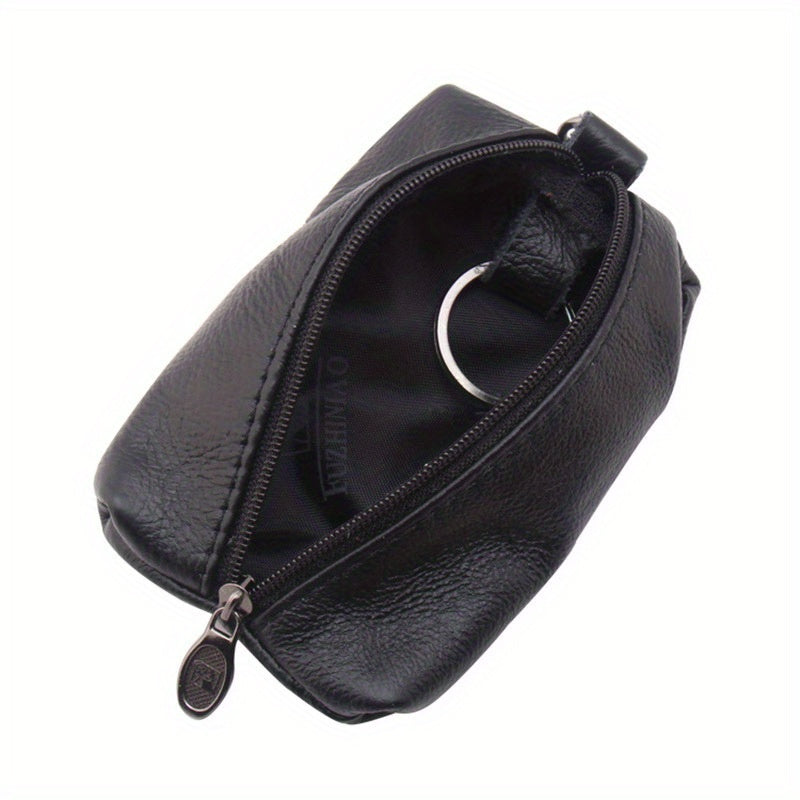 Car Keychain Leather Carabiner Key Holder Zipper Bag Keyring