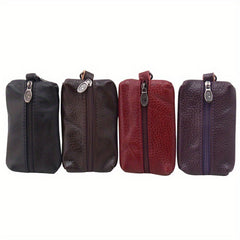 Car Keychain Leather Carabiner Key Holder Zipper Bag Keyring