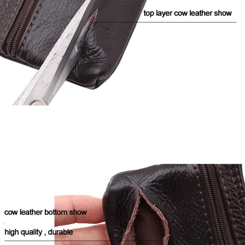 Car Keychain Leather Carabiner Key Holder Zipper Bag Keyring