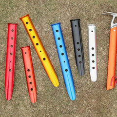4pcs Tent Stakes Pegs Aluminum U Shaped Lightweight Heavy Duty Ground Nails