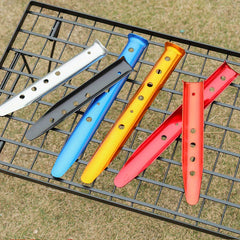4pcs Tent Stakes Pegs Aluminum U Shaped Lightweight Heavy Duty Ground Nails