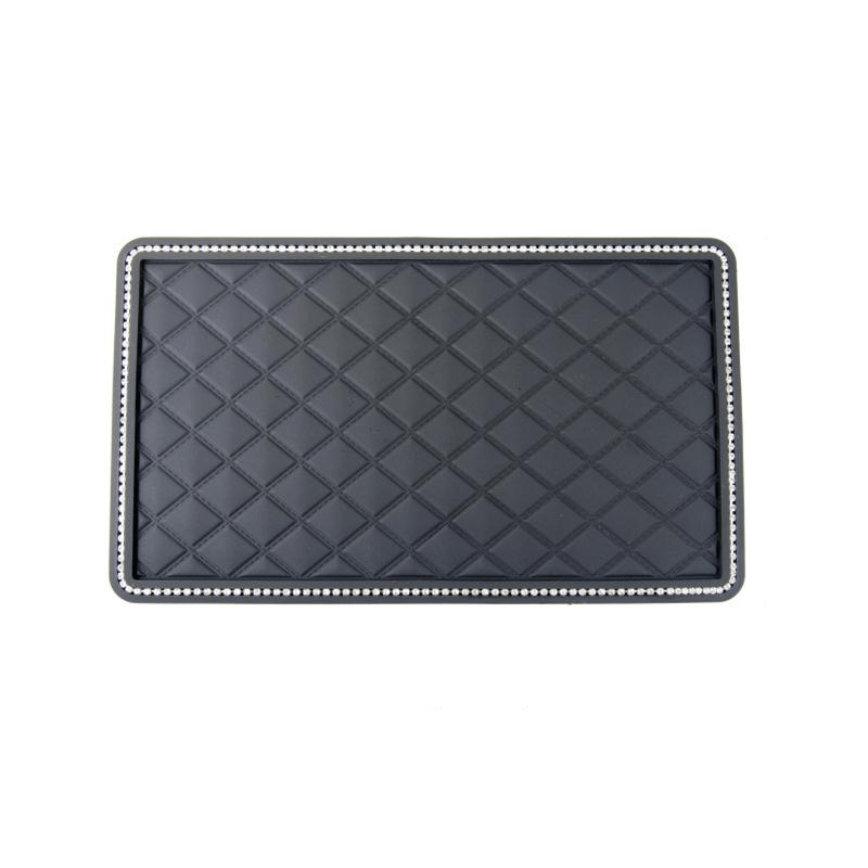 Car Perfume Ornament Rhinestone Plaid Placement Mat Car Interior Accessory