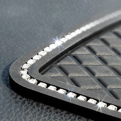 Car Perfume Ornament Rhinestone Plaid Placement Mat Car Interior Accessory