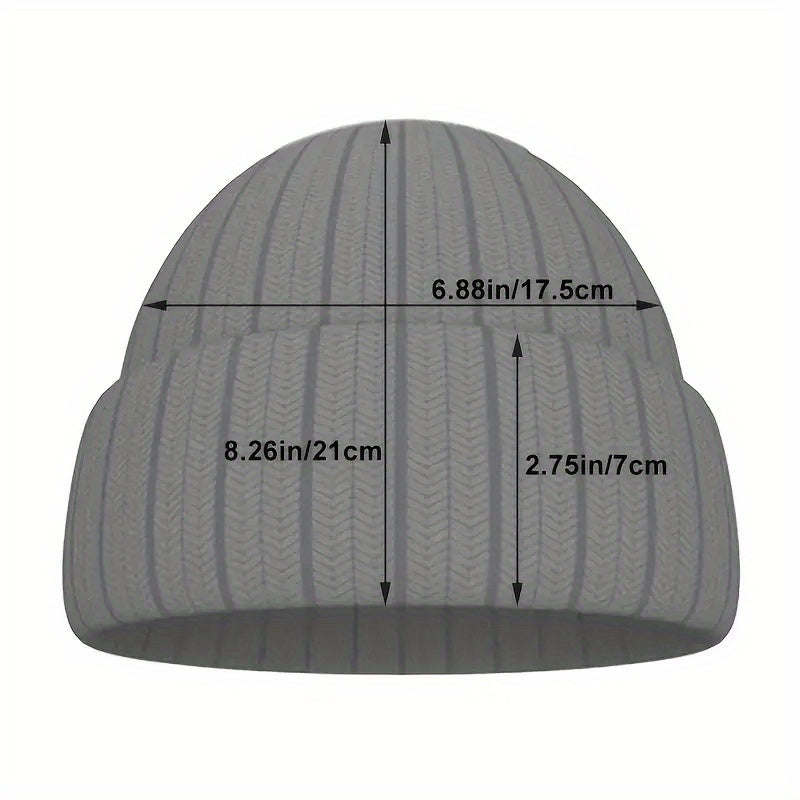 Winter Knitted Beanie Hat with Ear Protection for Outdoor Activities