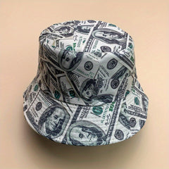 Newspaper Pattern Bucket Hat for Fishing