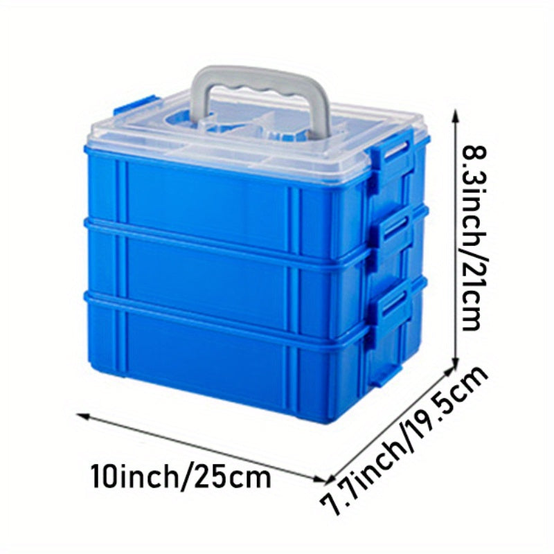 Small 3 Layer Storage Box Stackable Organizer Container