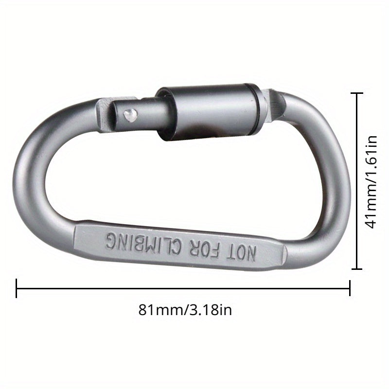 12pcs Thickened D-shaped Buckle for Camping Hiking