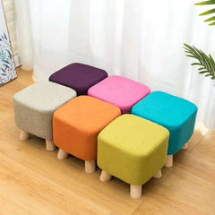 Fabric Shoe Changing Stool Small Chair Solid Stool