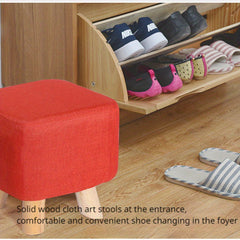 Fabric Shoe Changing Stool Small Chair Solid Stool