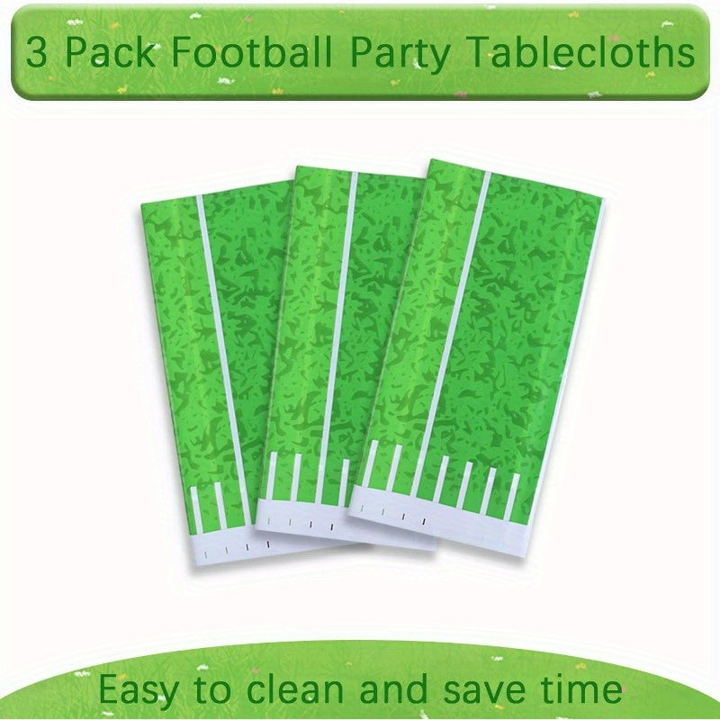 Football Field Plastic Tablecloth 137 X 274 Disposable Table Cover
