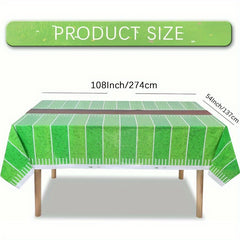 Football Field Plastic Tablecloth 137 X 274 Disposable Table Cover