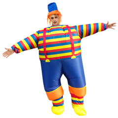 Striped Clown Inflatable Costume Funny Stage Performance Halloween Easter Party
