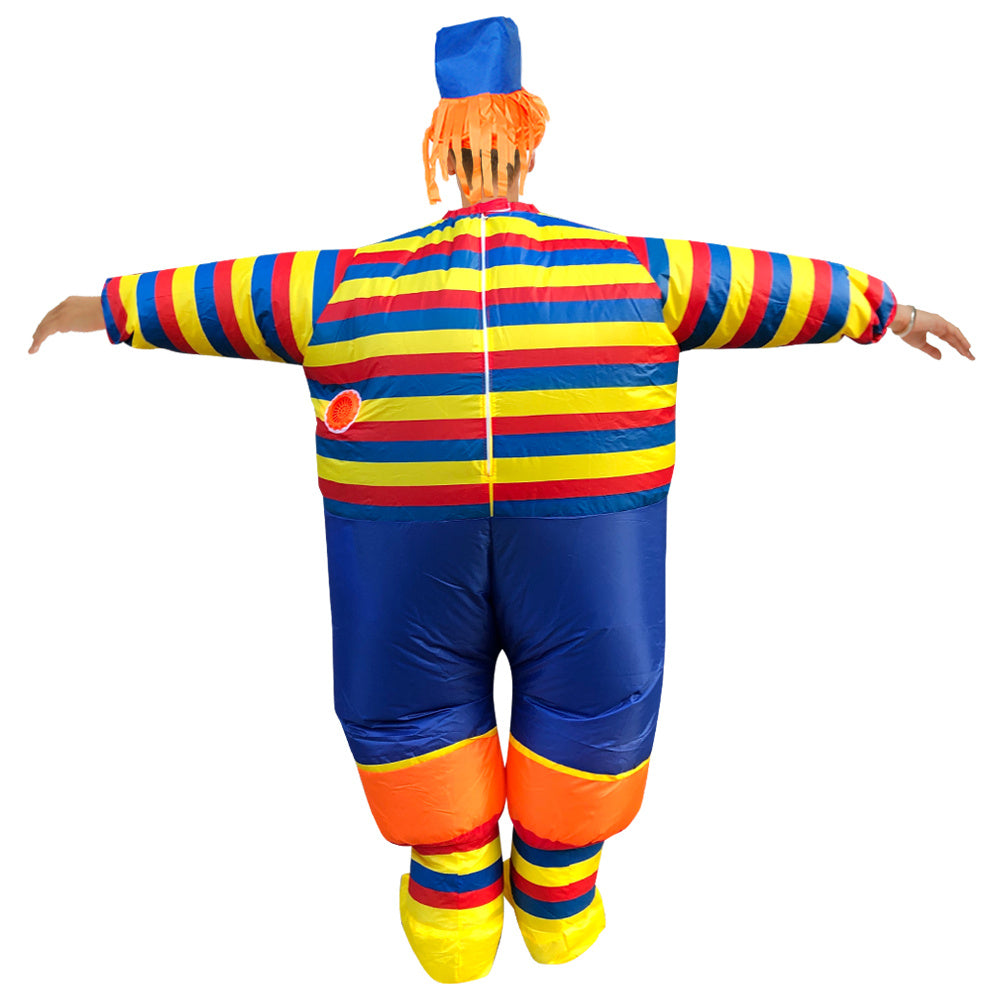 Striped Clown Inflatable Costume Funny Stage Performance Halloween Easter Party