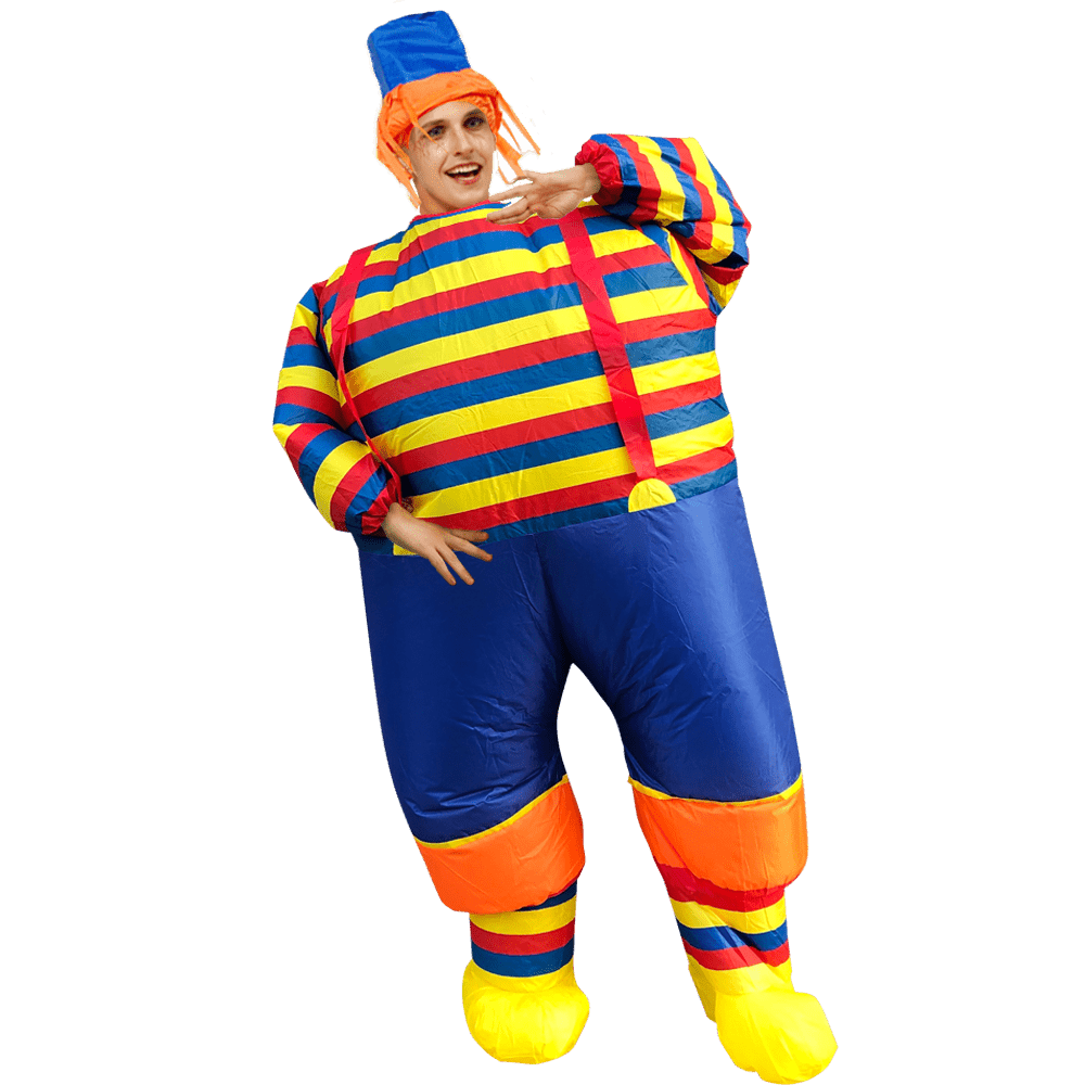 Striped Clown Inflatable Costume Funny Stage Performance Halloween Easter Party