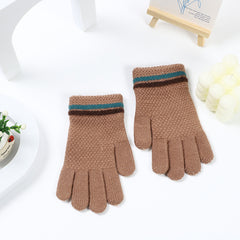 Kids Winter Knitted Gloves, Thick & Warm, 5-10 Years