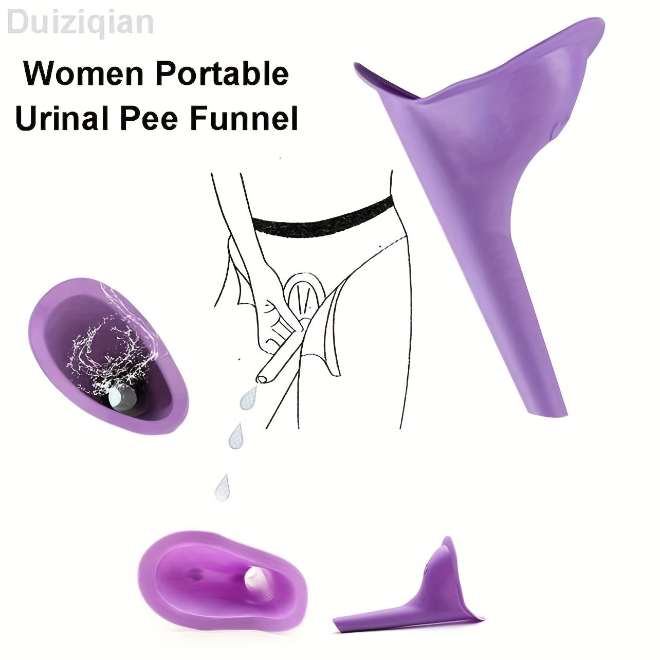 5pcs Female Portable Emergency Urinal Outdoor Travel Standing Women Urinal
