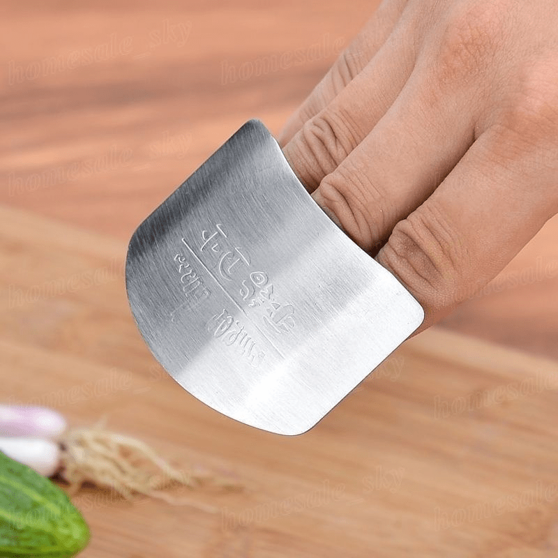 2pcs Stainless Steel Finger Guards For Slicing Kitchen Safety Tools