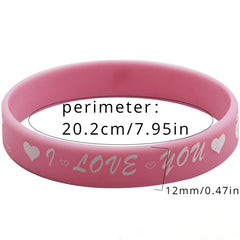 8pcs Love Silicone Bracelet Gift Set