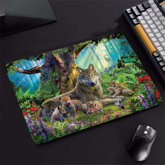 Wolf Pattern Mouse Pad Gaming Desk Mat