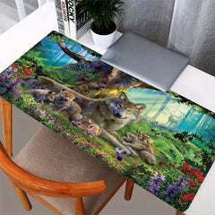 Wolf Pattern Mouse Pad Gaming Desk Mat