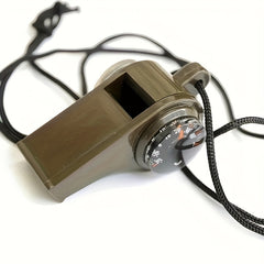 2pcs 3 in 1 Survival Whistle with Compass and Thermometer