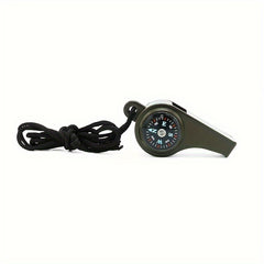 2pcs 3 in 1 Survival Whistle with Compass and Thermometer