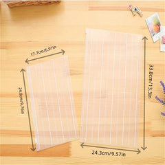 Stripe Translucent A4 Invoice File Bag with Pencil Holder