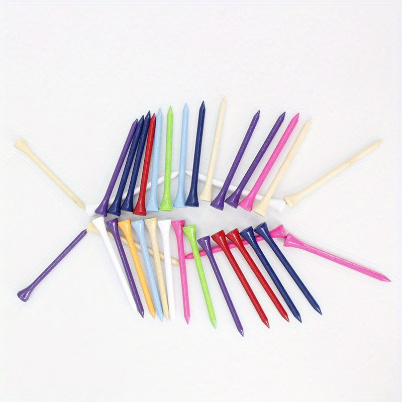 10pcs Wooden Golf Studs Tee in Random Colors
