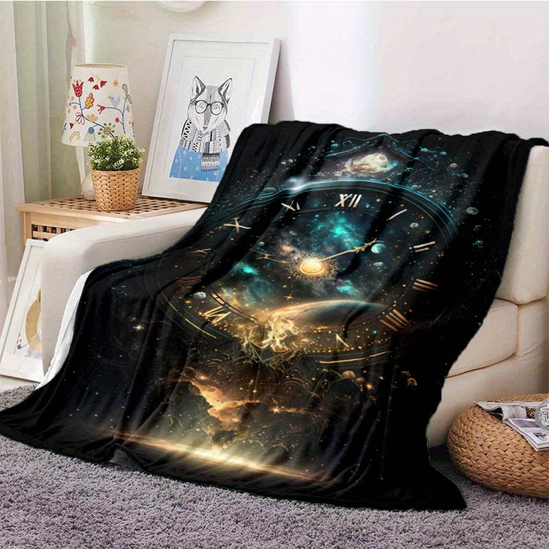 Time Tunnel Clock Couch Quilt Cover Travel Bedding Outlet Throw Blanket