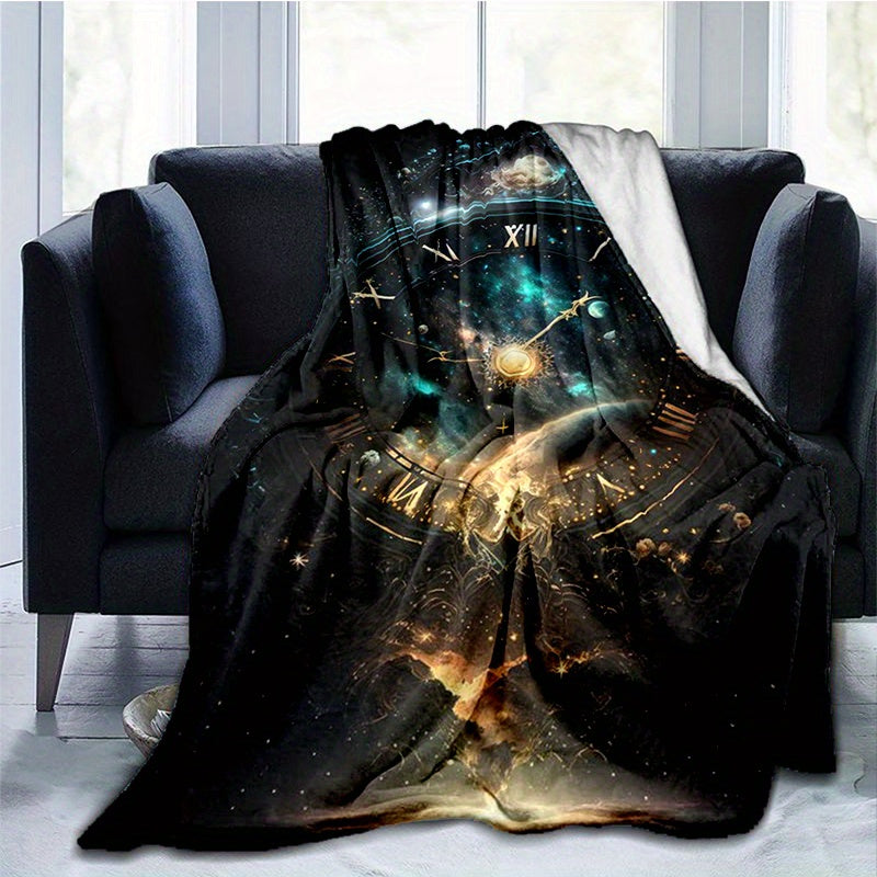 Time Tunnel Clock Couch Quilt Cover Travel Bedding Outlet Throw Blanket