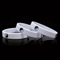 2pcs Silicone Hand Dance Street Ring Hip hop Band Accessories Wristband Bracelet