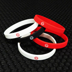 3pcs Smile Face Silicone Bracelet Wristband Hand Ring