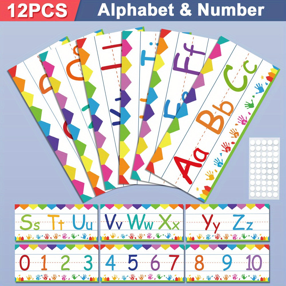 Alphabet & Numbers Wall Decor Set for Classroom & Homeschool