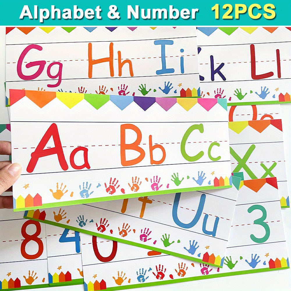 Alphabet & Numbers Wall Decor Set for Classroom & Homeschool
