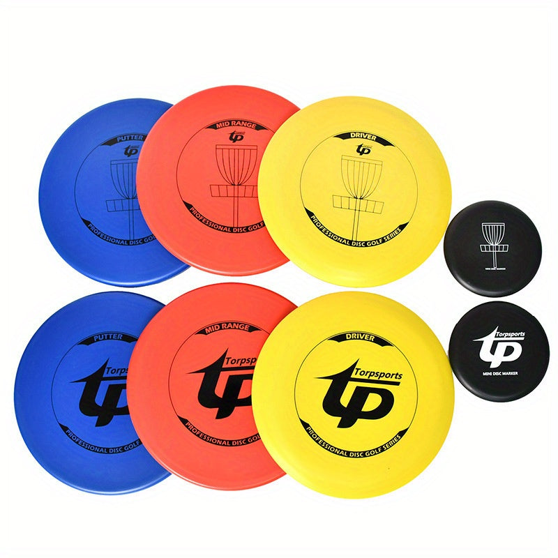 Disc Golf Starter Set w/ 6 Discs, 2 Minis, Towel, Net Bag