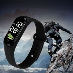 2 Pcs Touch LED Digital Watch Waterproof Sports Electronic Watch