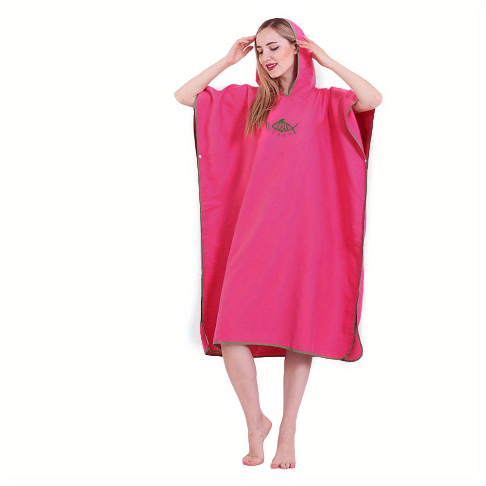Surf Beach Towel Poncho Changing Robe Quick Dry Microfibres Toweling