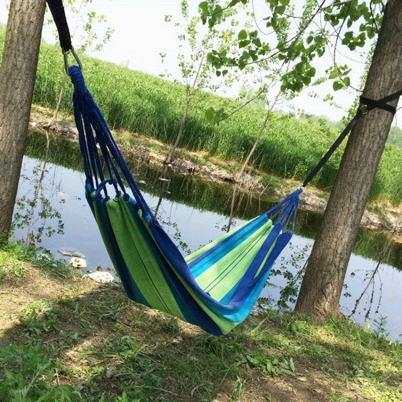 Outdoor Single Canvas Hammock Indoor Balcony Hanging Chair