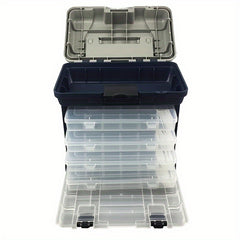 Portable Fishing Tackle Storage Box - Large Capacity Organizer for Hooks, Lures